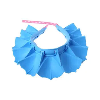 

Baby Silicone Shampoo Shower Bathing Cap Adjustable Infants Protection Visor Cap