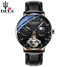 Новые брендовые Роскошные автоматические механические часы DITA, мужские водонепроницаемые Tourbillon, мужские механические часы с скелетом, Montre Homme