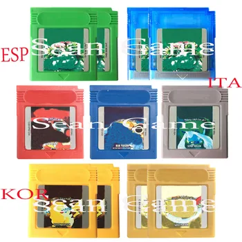 

16 Bit Handheld Console Video Game For ESP\KOR\ITA Red Blue Green Silver Cristal Yellow Golden Collection