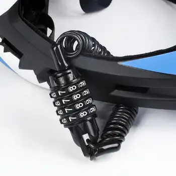 

WEST BIKING Durable Helmet Lock Chain 4 Digit Password Combination Portable Bike Motorcycle Anti-theft Cable Lockstitch
