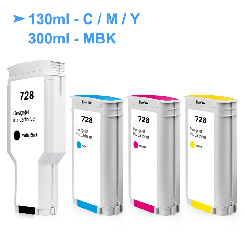 Cartucho de Tinta Compatível com Ocbestjet para hp Tinta Completa com F9j68a F9j67a F9j66a Vivid Color 728xl T730 T830 - Imagem 4