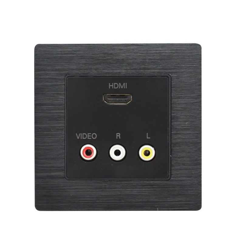 86x86 мм Настенная розетка HDMI + 3RCA штекер в гнездо AV аудио и видео HDTV 3D настенная