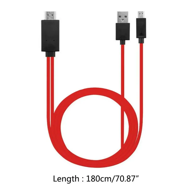 Микро-usb на 1080P ТВ монитор зеркальный конвертер кабель адаптер Шнур