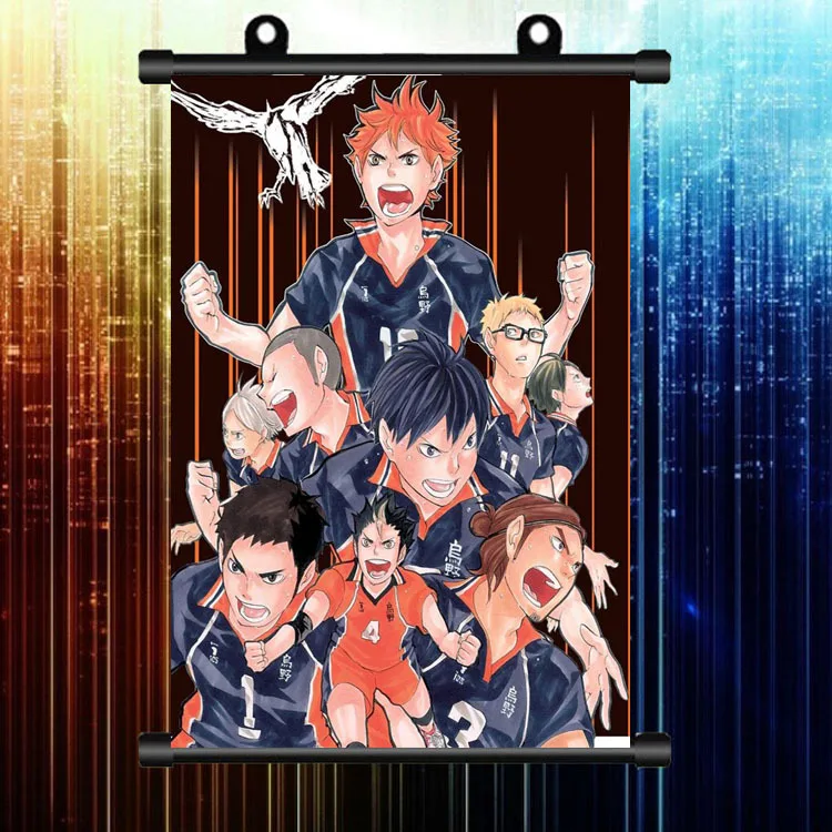 Haikyuu Yaoi Kei Shoyo X Tobio Anime Poster Manga Picture With Solid Wood  Hanging Scroll Canvas Painting - Painting & Calligraphy - AliExpress