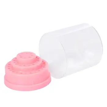 

Nail Drill Bit Holder Stand Displayer Organizer Container 48 Holes Nail Manicure Tools Pink