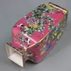 Qing Dynasty Qianlong Enamel Painted Gold Flowers And Birds Square Vase Home Furnishings Antique Porcelain Collection 5