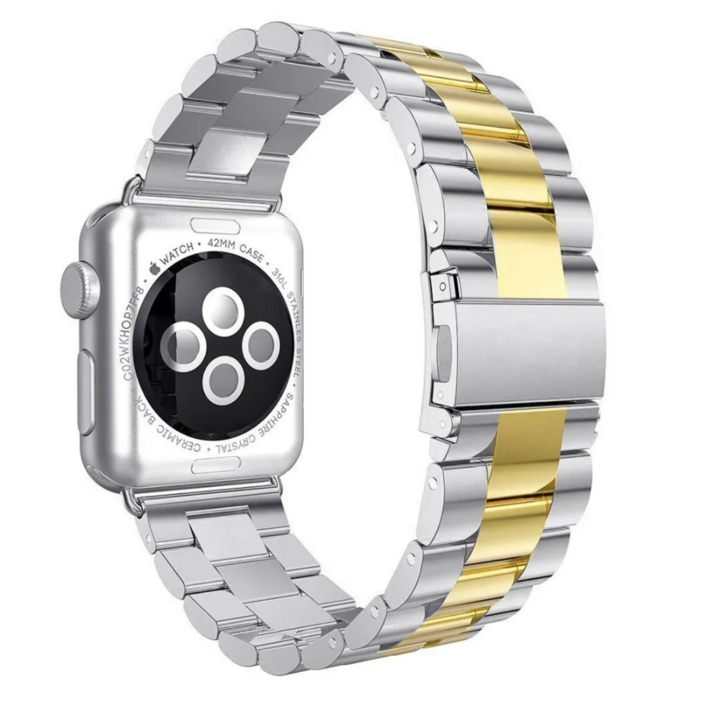 Браслет из нержавеющей стали для Apple Watch 5, 38 мм, 42 мм, 40 мм, 44 мм, iWatch series, ремешок из нержавеющей стали, модный металлический браслет 5, 4, 3, 2, 1