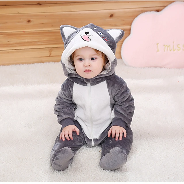 Pijama de para bebé, peleles para recién nacido, traje de Anime de animales, mono con capucha, ropa de invierno _ - AliExpress Mobile