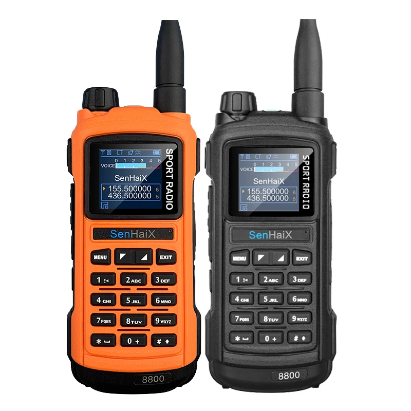SENHAIX GP8800 иди и болтай Walkie Talkie “иди и 5 Вт с радиусом действия 10 км Bluetooth программирования Водонепроницаемый VHF Любительская рация двойного ди...