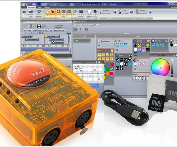 

WYSIWYG DMX Controller DJ Console System Professional Stage controlling software Sunlite Suite 2 FC DMX-USD Controller