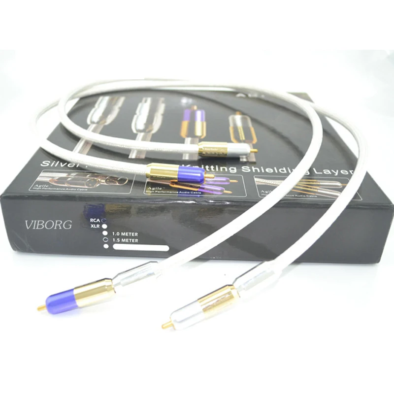 pair hifi Agile OFC Pure copper RCA Interconnects cable wire With Gold plated plug connector | Электроника