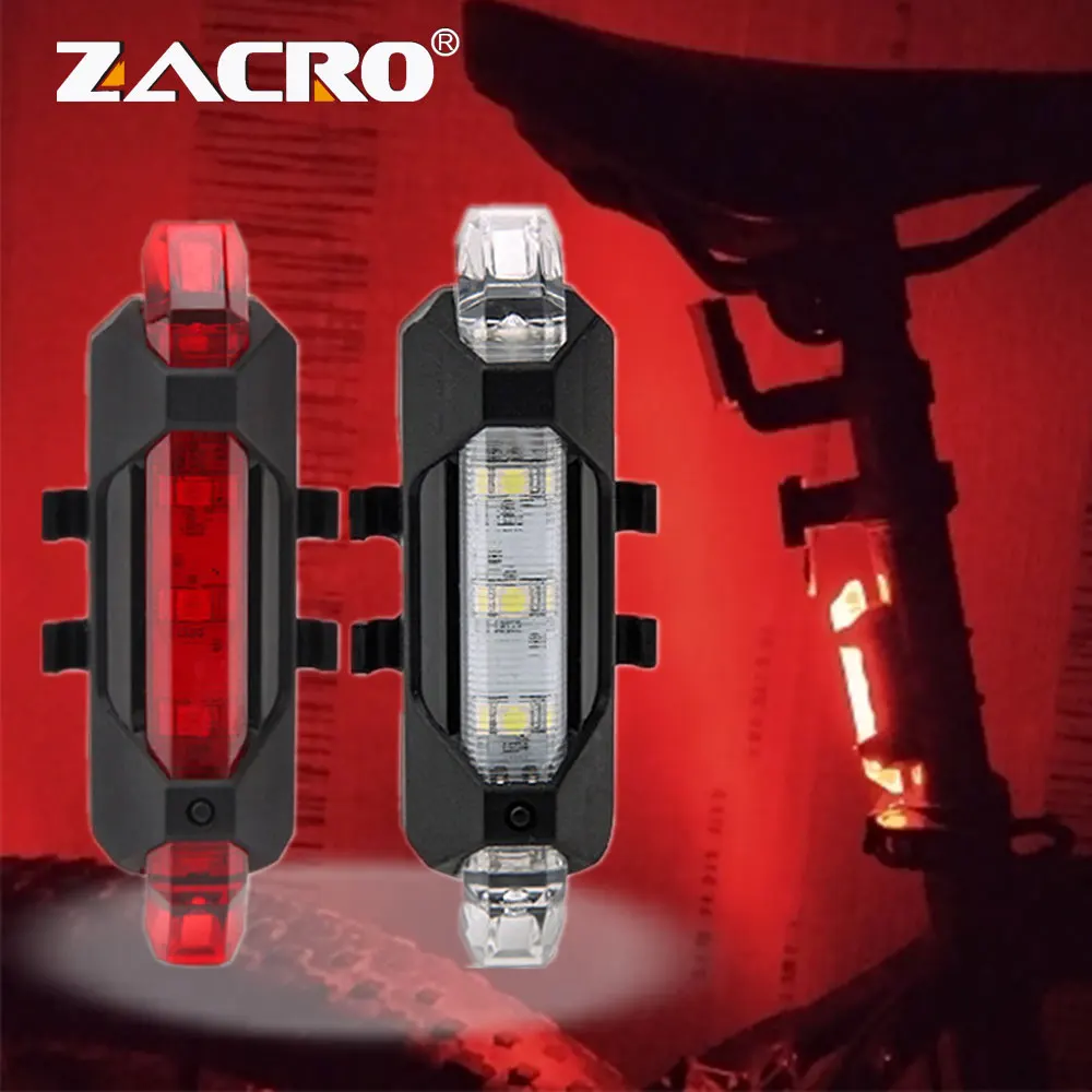 Zacro 2 шт. велосипедный светильник s 3 режима светодиодный предупреждающий сигнал о