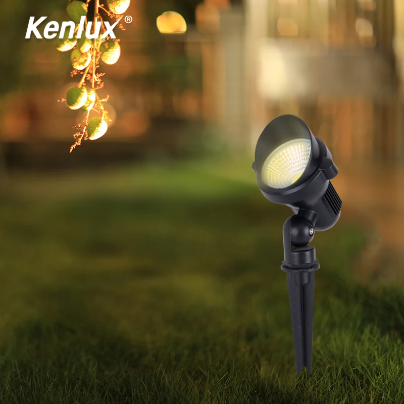 Kenlux 7 Вт регулируемый светодиодный Светодиодный фонарь точечный свет открытый светодиодный Спайк путь ландшафтный свет Водонепроницаемые точечные лампы грунтовый светильник