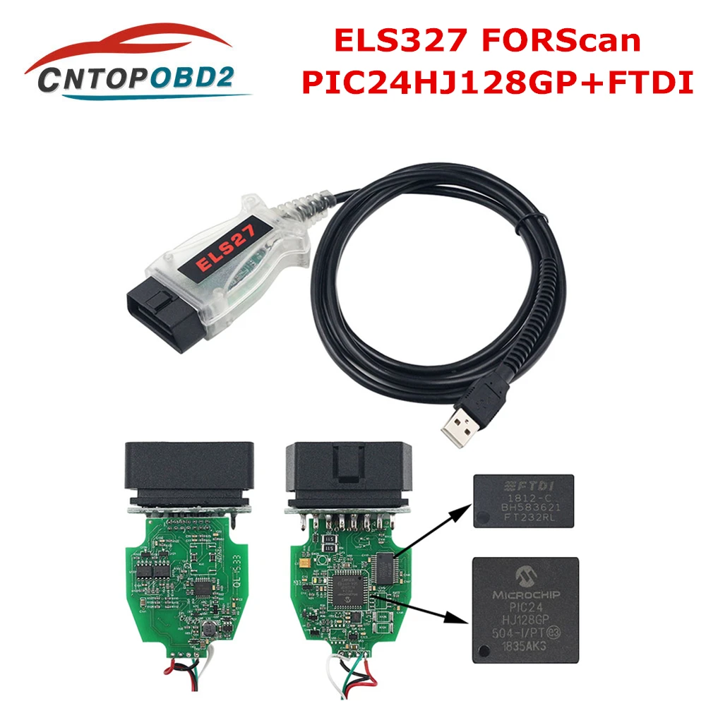 #*Cheap ELS27 FORScan Scanner OBD2 Diagnostic Cable For Mazda Lincoln Mercury Vehicles ELS27 PIC24HJ128GP+FTDI Chip Support ELM327 J2534