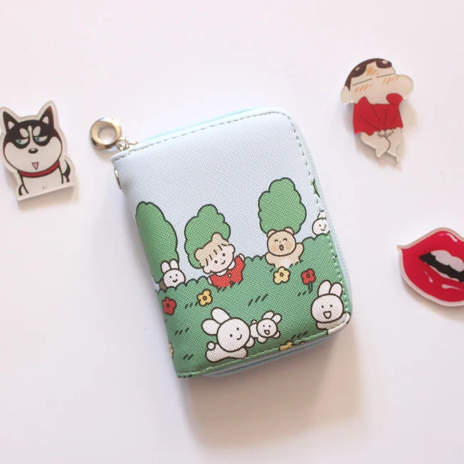 Mini Bear PU Leather Woman Wallet Cute Students Wallets Korean Style Woman Redit Card Holders Chic Female Coin Purse