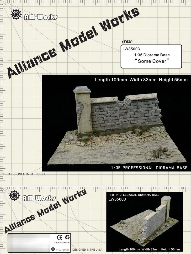 Модель 1/35 из смолы маленькая основа немного покрытия (без солдат) LW35003 | Дом и сад