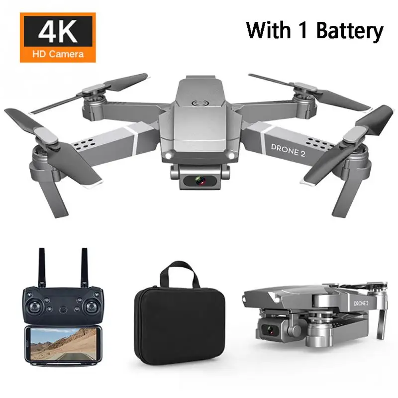 E68 wifi FPV мини-Дрон с широкоугольным HD 4K 1080P камерой режим удержания высоты RC складной Квадрокоптер Дрон подарок - Цвет: 4K 1 Battery