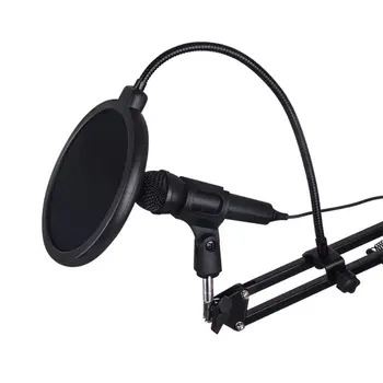 

Anti Spray Cover Recording Microphone Filter Mic Wind Screen Double Layer Mask Shield