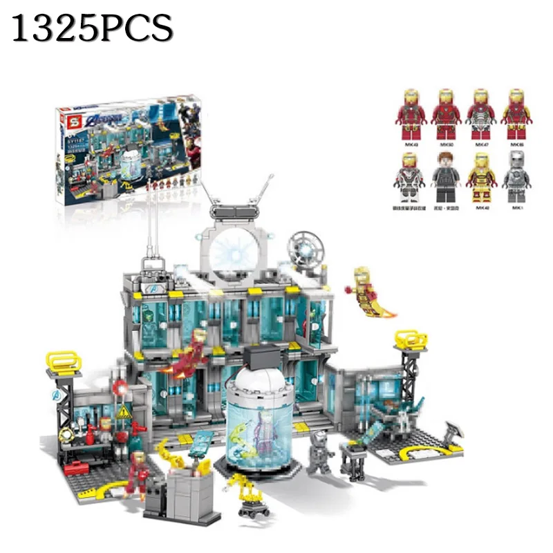 Ceny W magazynie 406 sztuk Avengers Legoinglys Marvel 76124 Avenger wojny maszyna Super Heroes Avengers klocki klocki zabawki