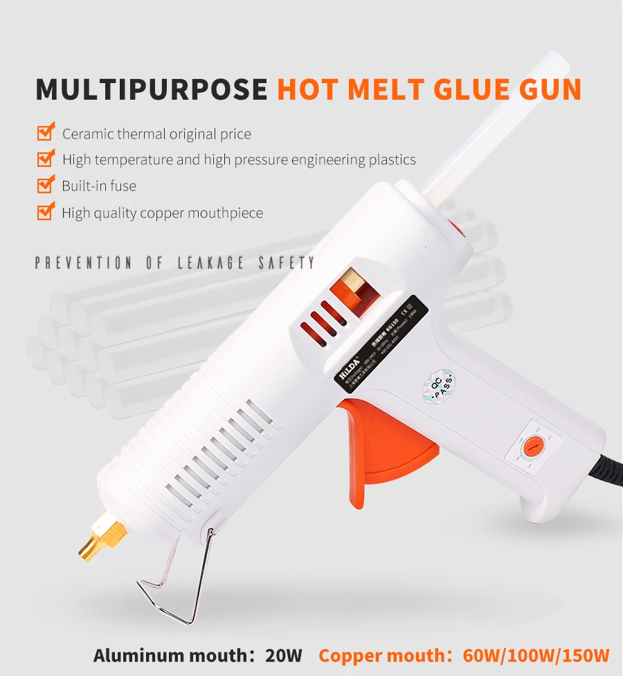 HILDA термоплавкий клеевой пистолет промышленные электрические силиконовые пистолеты термо Gluegun ремонтные тепловые инструменты для работы по металлу/дереву DIY