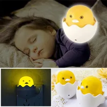 Желтая утка СВЕТОДИОДНЫЙ ночной Светильник авто лампа для детской комнаты с Милая штепсельная вилка стандарта США