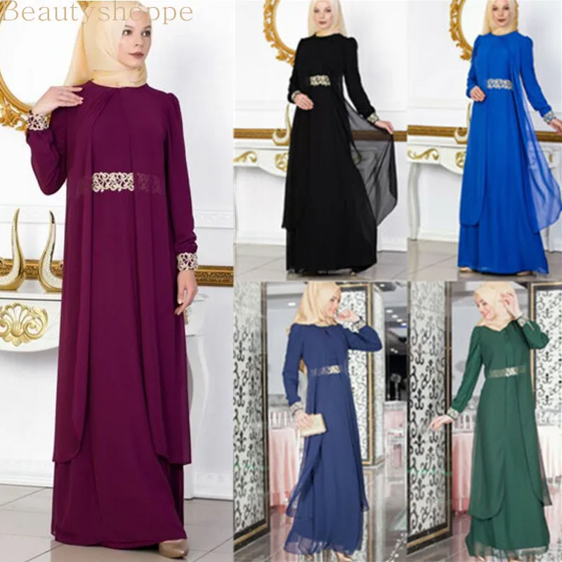 Элегантное мусульманское платье с принтом abaya вечернее кардиган-кимоно длинные