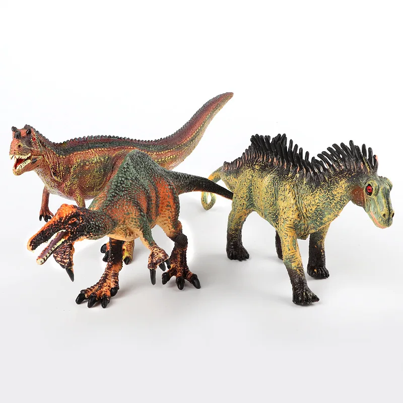 6 моделей имитационных динозавров, игрушки, Baryonyx, Augustine, дракон, крупный рогатый скот, дракон, T-Rex, треугольная рога дракона-морда
