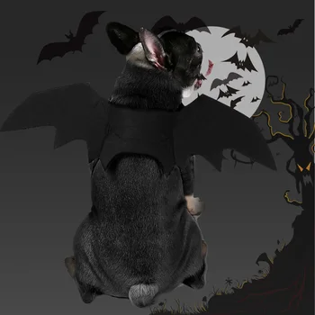 

Animal Pet Dog Cat Bats Wing Halloween Fancy Dress Costume Outfit Felt Cloth Black B99