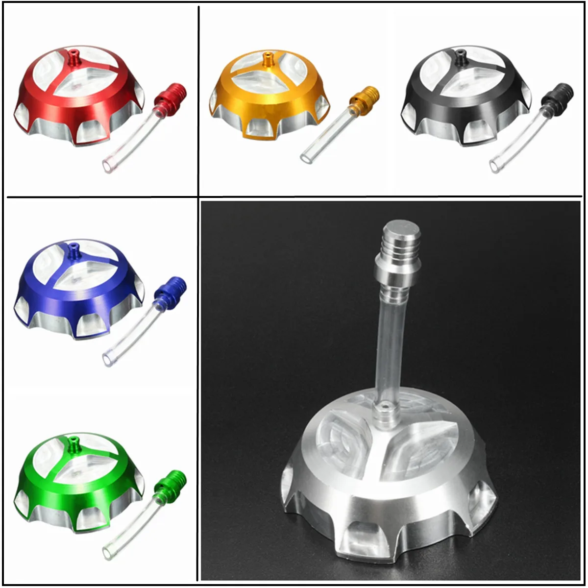 

CNC Aluminum Gas Fuel Petrol Tank Cap Cover For Kawasaki Motorcycles Pit Dirt Bike KLX BBR TTR CRF