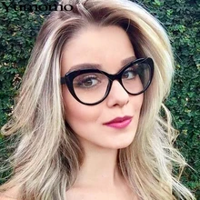 Простые модные очки, оправа для женщин, негабаритная мода, ретро кошачий глаз, плоское зеркало, женские очки, UV400, роскошный бренд