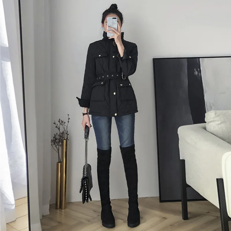 

Short-height Versatile Black INS Small Cotton-padded Clothes 2018 New Style Korean-style Trend Women's Winter Short Jacket Cotto