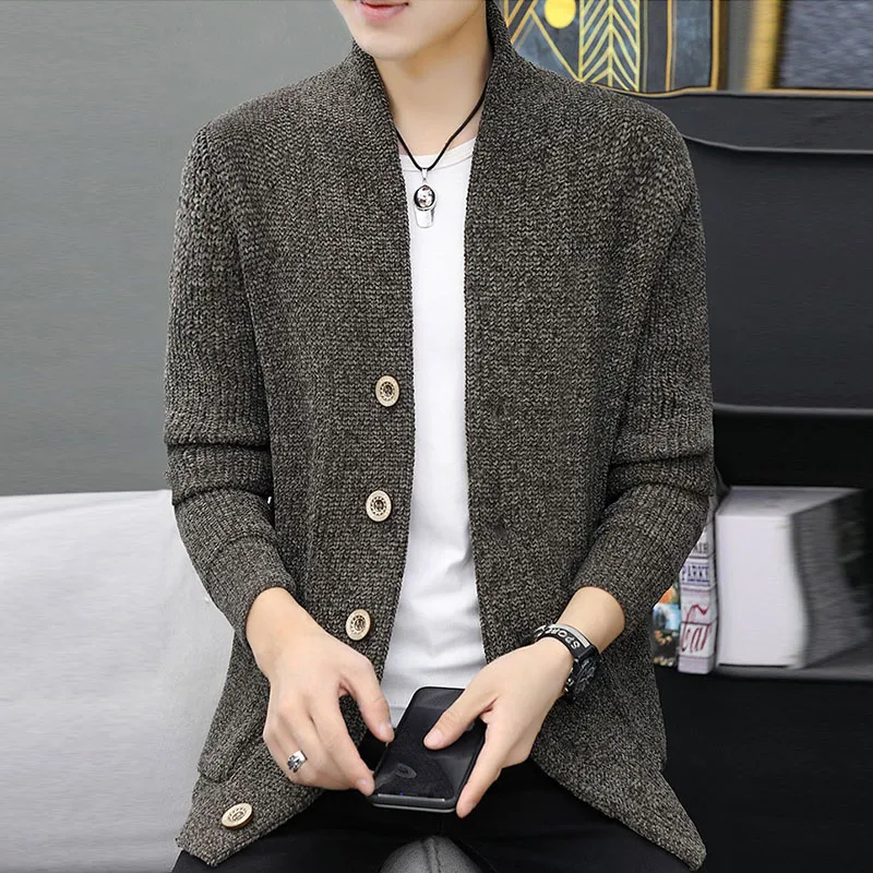 2019 New Sweater autumn new men's jacket long men's slim cardigan knit cardigan trend men's clothing yw573 2019 New Sweater autumn new men's jacket long men's slim cardigan knit cardigan trend men's clothing yw573