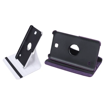 

2 Pcs Cases for Samsung Galaxy Tab 4 Tablet SM-T230 SM-T231 360 Degree Rotation Housing, White & Purple