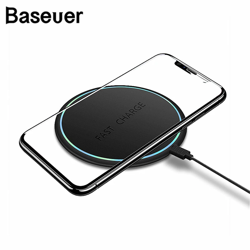 

Fast Wireless Charger for IPhone X XR XS Max 8 Plus Qi Quick Charge for Samsung Galaxy Note 9 8 S8 S9 Xiaomi Charging Induction