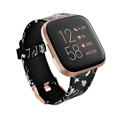 Hangrui для Fitbit Versa 2/Versa Lite/Versa мягкий силиконовый ремешок с цветочным принтом сменный Браслет для Fitbit Versa 2 ремешок - Цвет: Color 1
