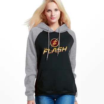 

The Flash Print Hipster Women Sweatshirts 2019 Winter Casual High Quality Hooded Pullover Female New Arrival Hot Sell Sweatshirt