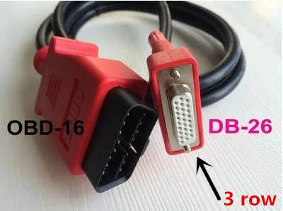 OBD 16 to DB26 Главный тесты кабель obd-ii 16pin для Autel MaxiSys MS908pro J2534 сканер OBDII Для DB26PIN или DB15PIN MS905/906 - Название цвета: OBD 16 to DB26