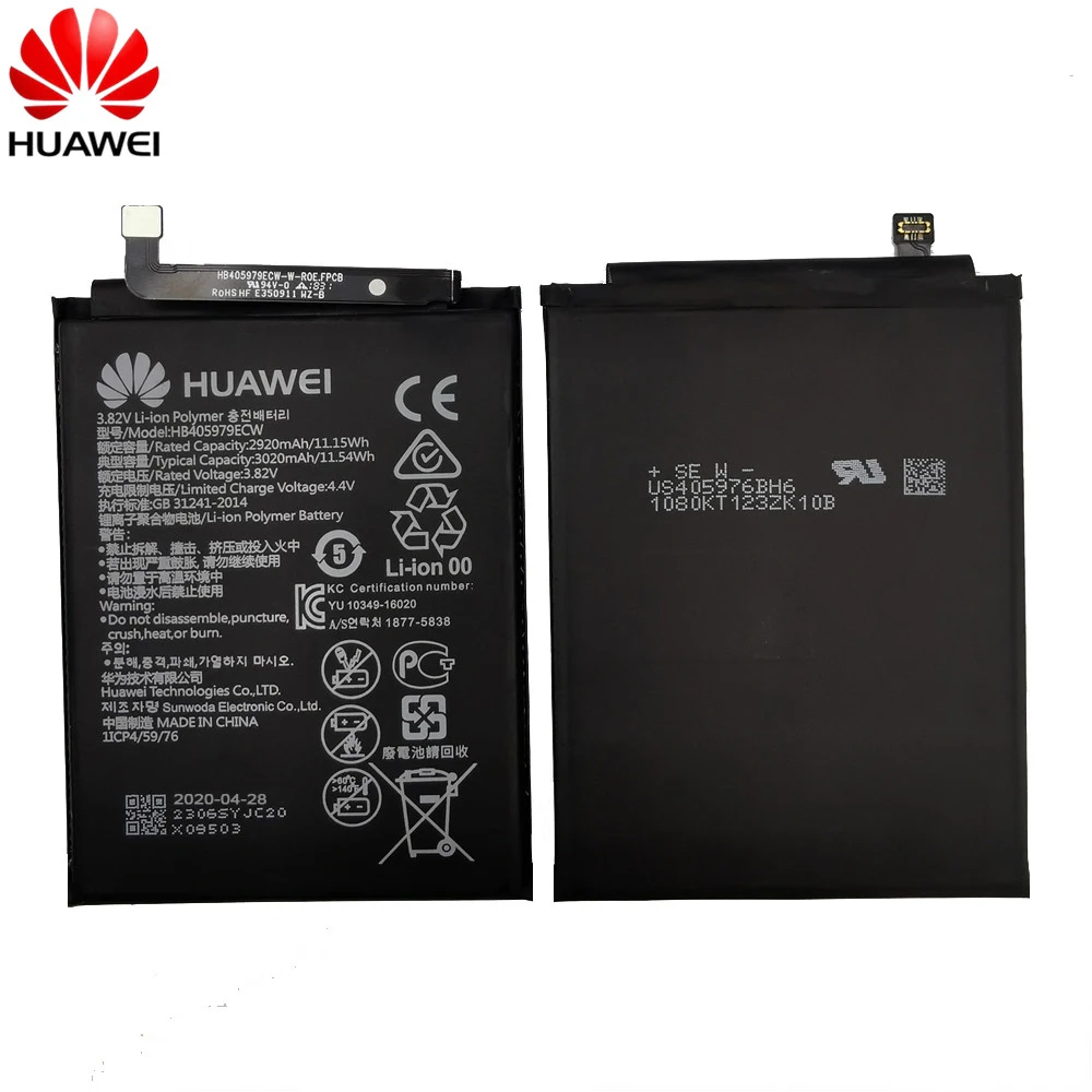 Оригинальный 3020 мА/ч HB405979ECW батарея для Huawei honor 6A Honor 8A DLI AL10 AL10B TL20 L22 JAT LX3 LX1 L41 L29
