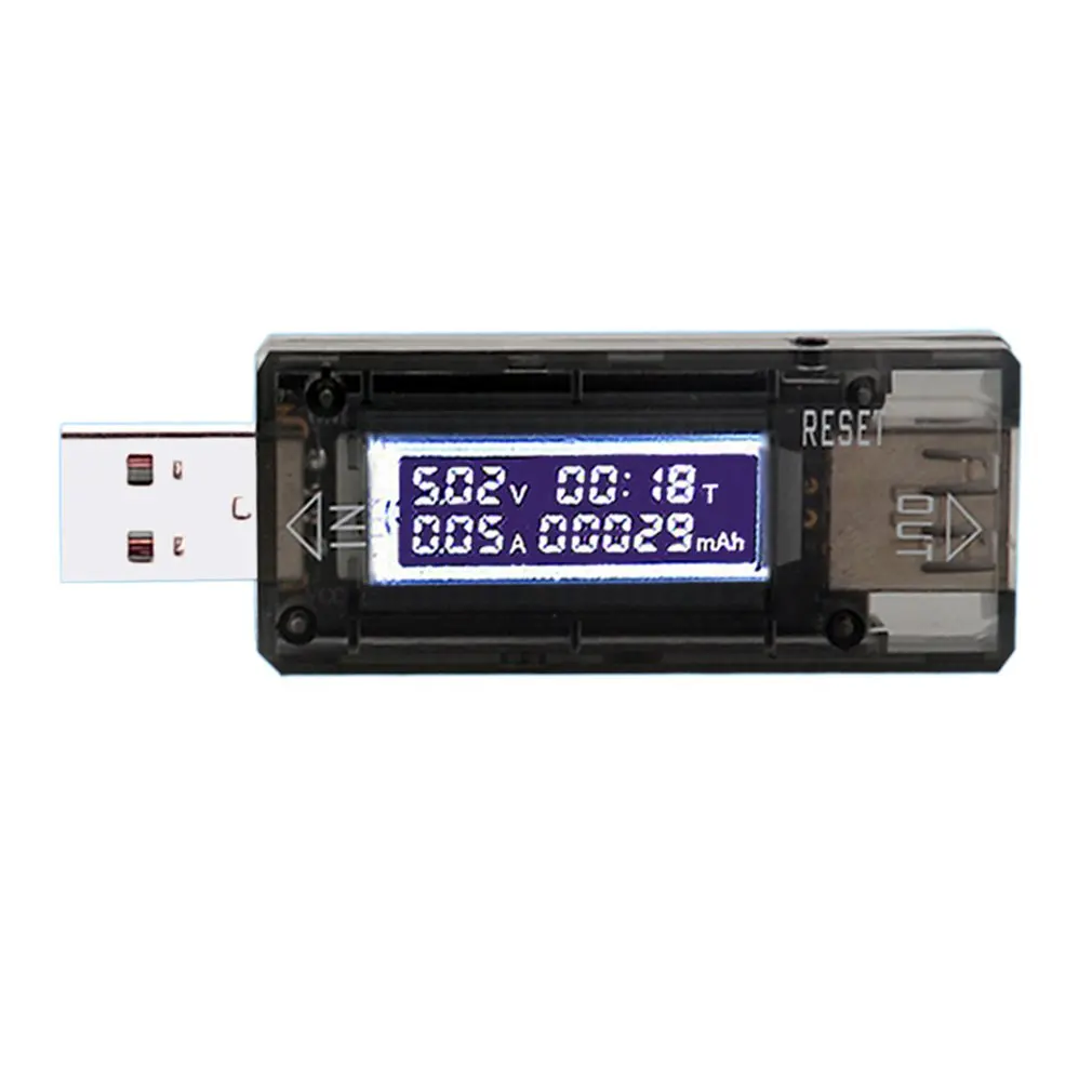 USB-детектор с ЖК-дисплеем USB-тестер емкости и силы тока для внешних аккумуляторов