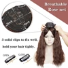 SNOILITE 20'' Water Wave Clip In Topper One Piece Haipiece Black Brown Long Corn Wave Hair Extension Clip In Toupee For Women ► Photo 3/6