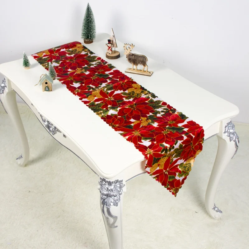 Рождественская скатерть, льняная скатерть с флагом, вечерние скатерти, Креативные украшения для стола, Рождественский праздничный декор для стола