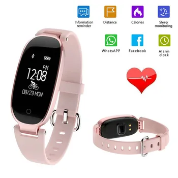

Ladies Smart Bracelet Luxury Casual Girls Watch Heart Rate Sport Tracker Pedometer Smart Wristband for Men Women Fitness Watch