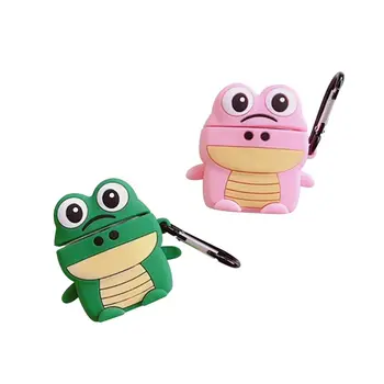 

Cute Dinosaur Protective Case Silicone Cover with Carabiner for Airpods 1/2 Kit