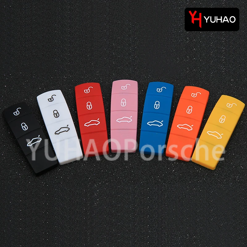 Car Key Shell Middle Button Silicone Decorative Pad For Porsche Macan Cayenne Panamera 718 911 Cayman Modified Accessories | Автомобили и