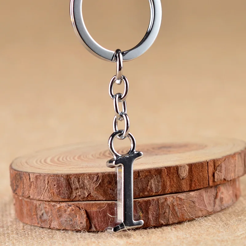 Дизайн DIY A-Z буквы брелок для мужчин серебряный металлический брелок женский автомобильный брелок с буквенным именем брелок для ключей подарок ювелирные изделия