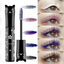 6 Color Mascara Waterproof Curly Long and Dense Colored Mascara Eyes Makeup Long Lasting Without Blooming Party Use Eyelashes