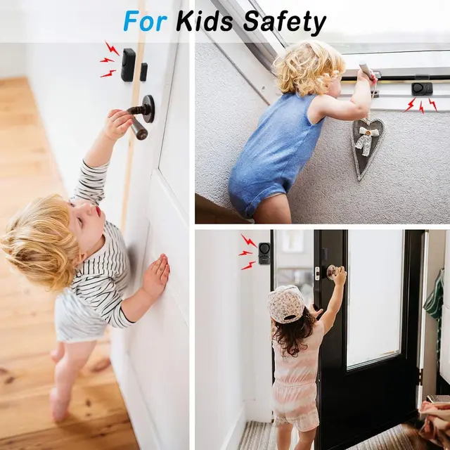 Elecpow 4 Modes Wireless Door Window Burglar Sensor Alarm Door Open Detectors Freezers Close Reminder Security Protection Alert 5
