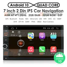 Quad Core Android 10 4G WIFI Double 2 DIN Car DVD Player Radio Stereo GPS Navi RED DVR DAB SWC BT MAP Mirror link 2G RAM FM/AM