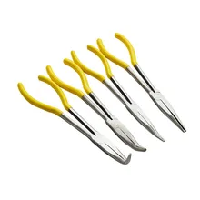 

4Pcs 11 Inch Lengthened Needle Nose Pliers Clamp 0°/25°/45°/90° Bent Nose Pliers