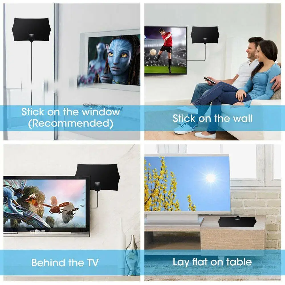 DishyKooker 300 Миля Диапазон антенны ТВ цифровой HD Skywire антенна цифровой HD ТВ 1080p Крытый